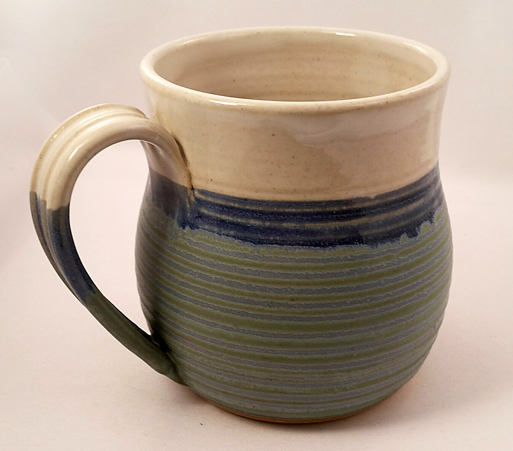 Mug blue green white original